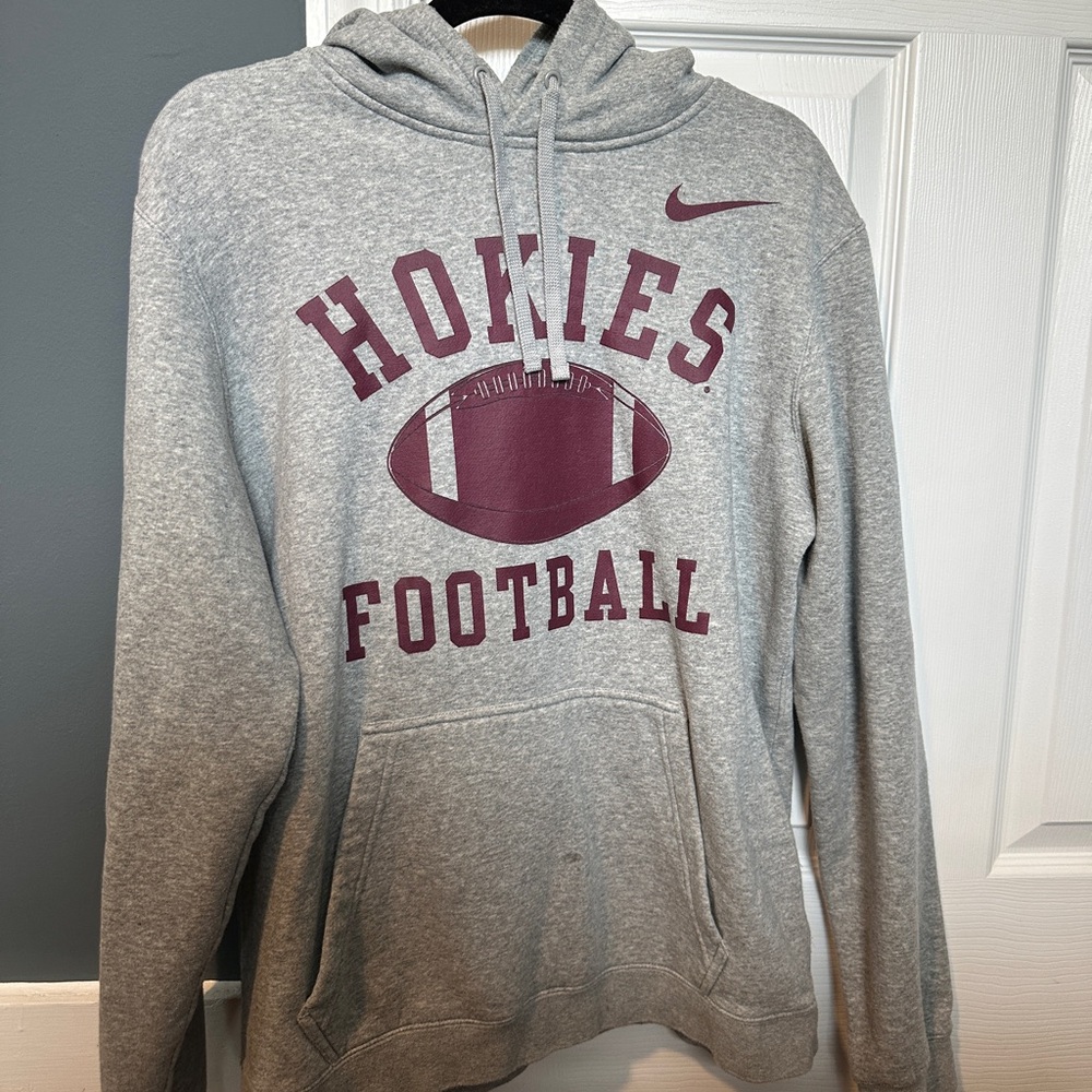 Gray Virginia Tech Nike Football Hoodie